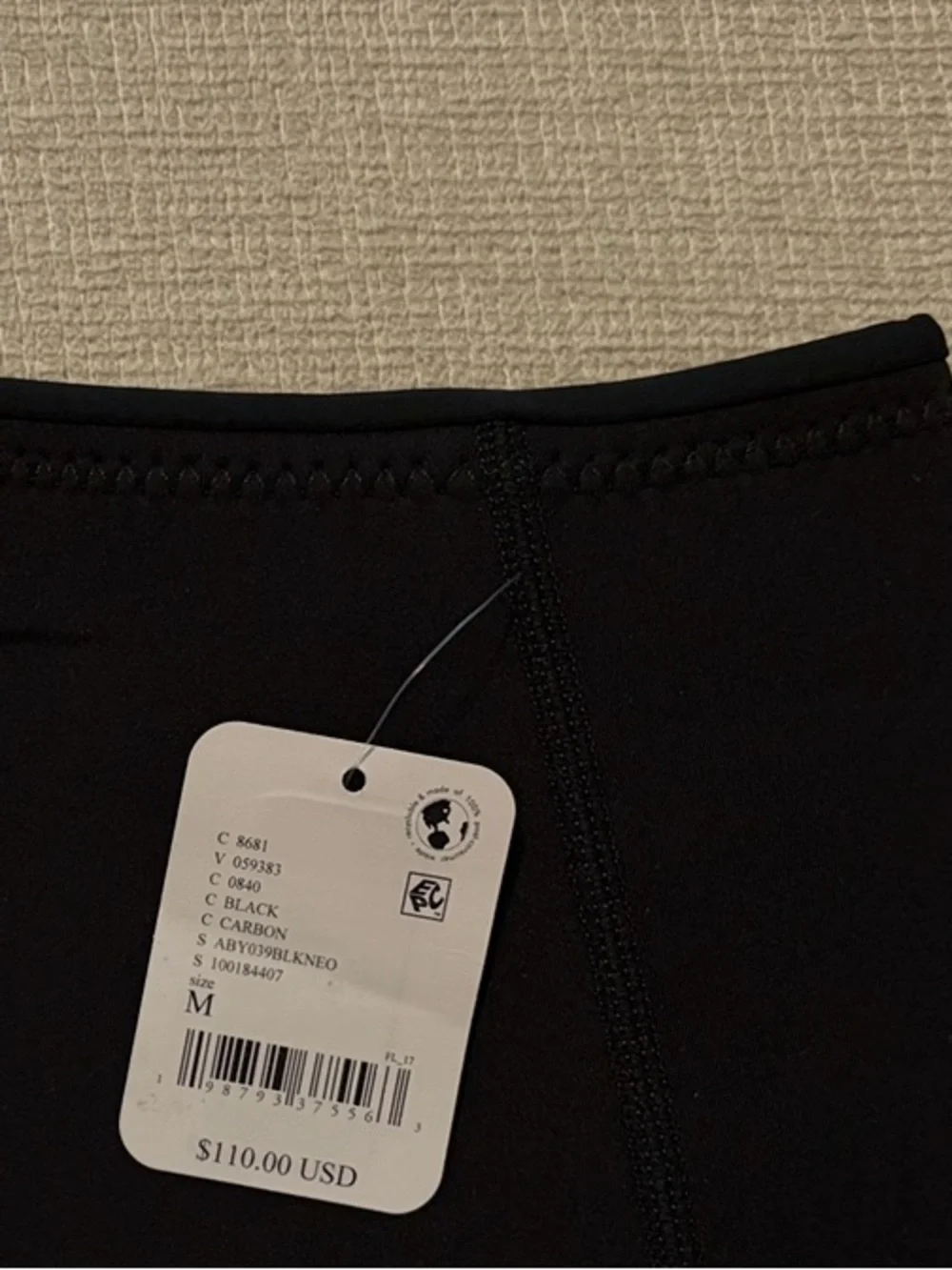 Abysse Parry Short Bikini 1.5mm Neoprene Bottoms Briefs Black Small NEW NWT